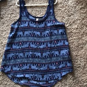 Elephant patterned tank top